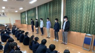 中学3年生 卒業生との座談会