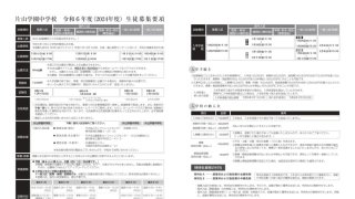 中学校 令和６年度 募集要項