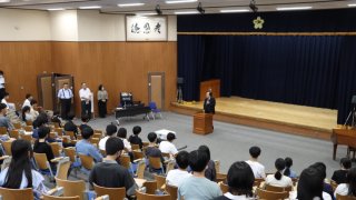 【高１イギリス語学研修】出発式