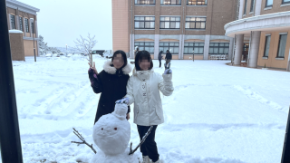 学生寮  雪の日も