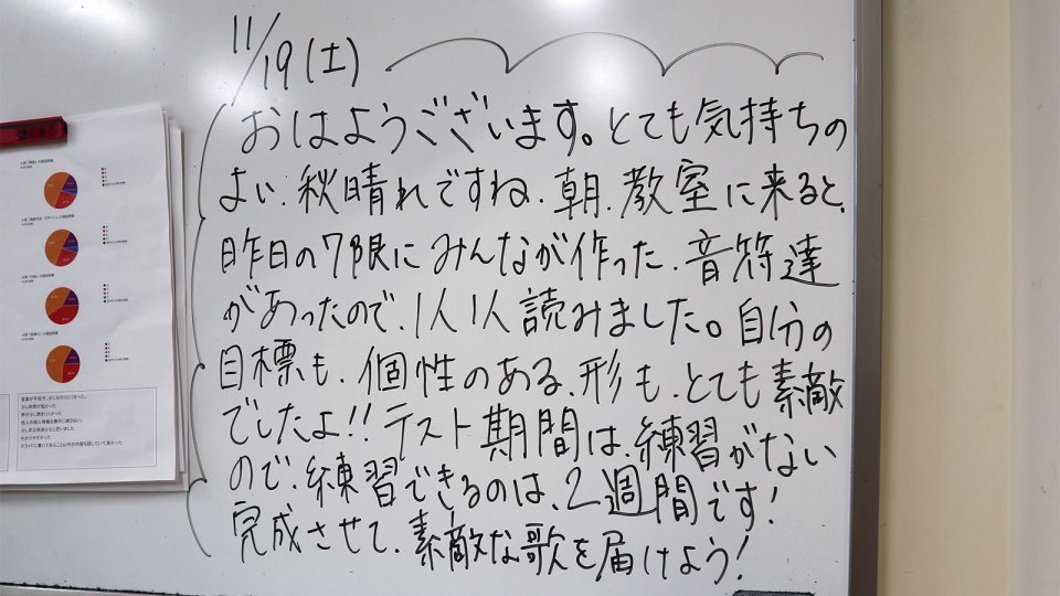 2022/11/19(土)先生からのメッセージ