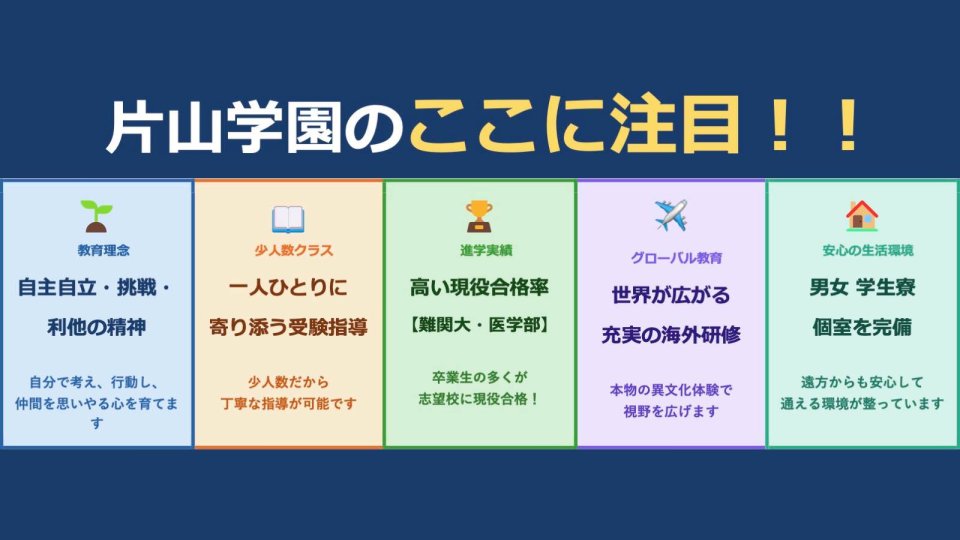 片山学園のここに注目！