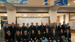 岐阜県私立高等学校校長会の皆様が本校に視察に来られました。